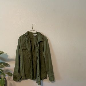 army green lightweight jacket/button down
